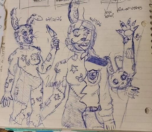 Vanny/Vanessa doodle page